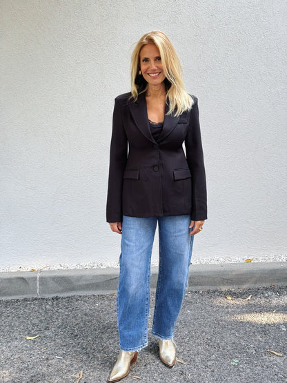 Veste tailleur cintrée créateur noir