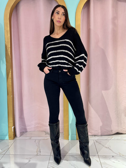 Jean slim noir stretch