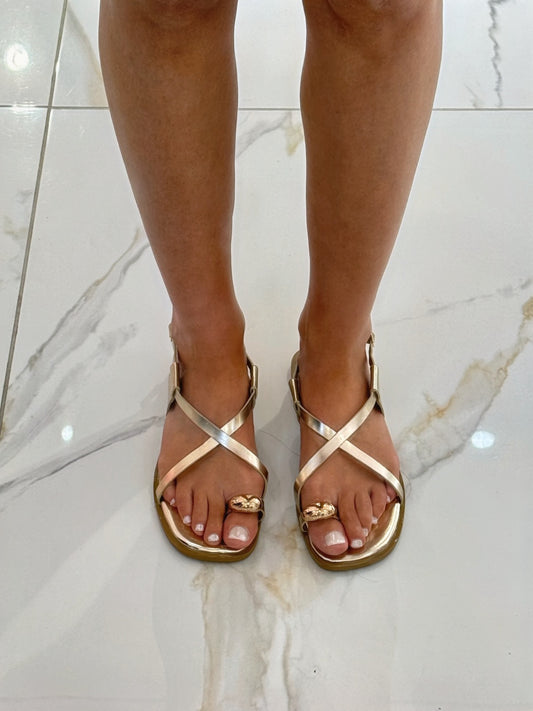 Sandales dorées bijou