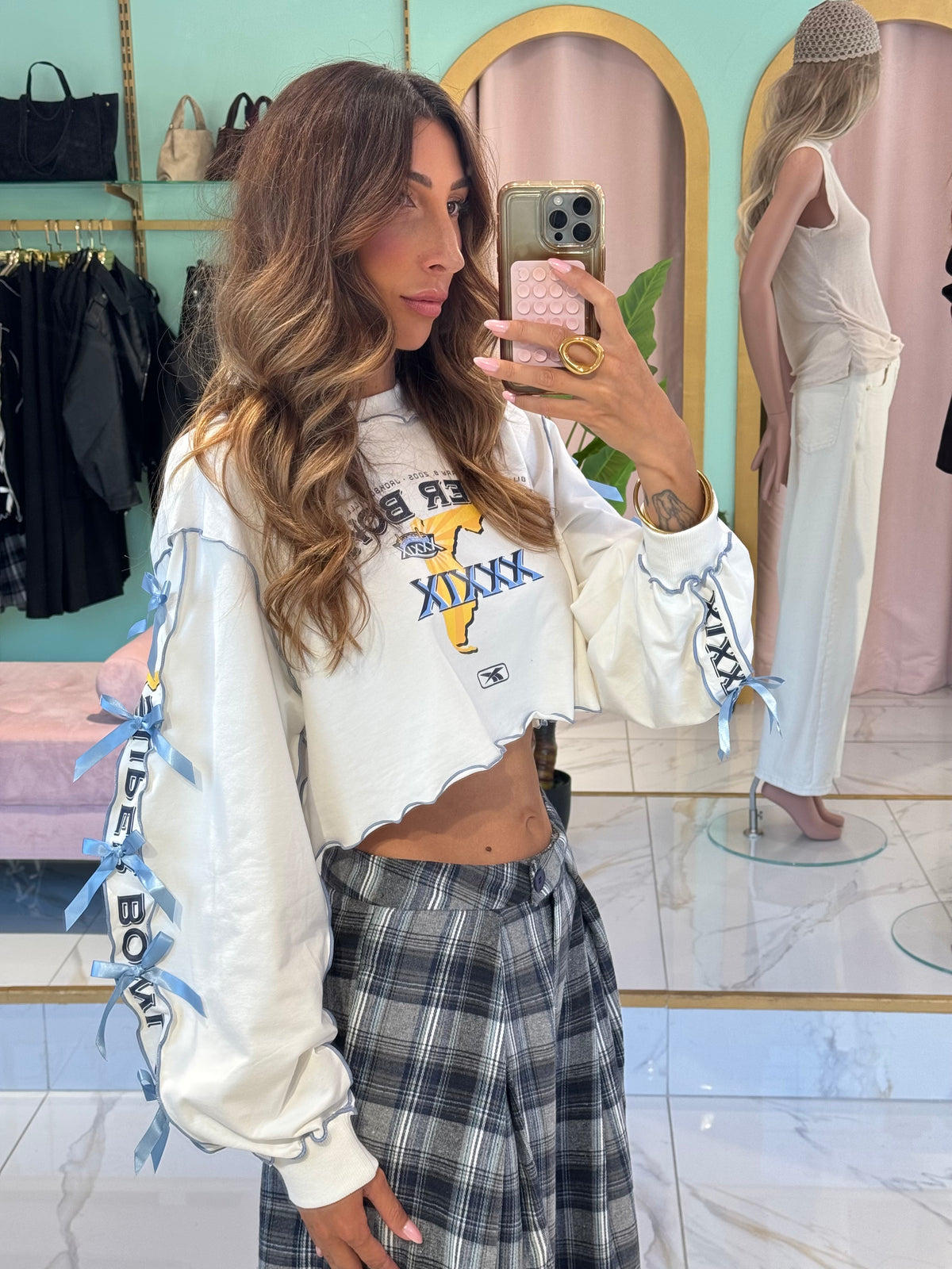 Sweat Crop Super Bowl à Nœuds – blanc