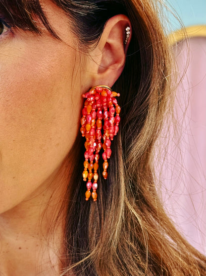 Boucles d’oreilles corail