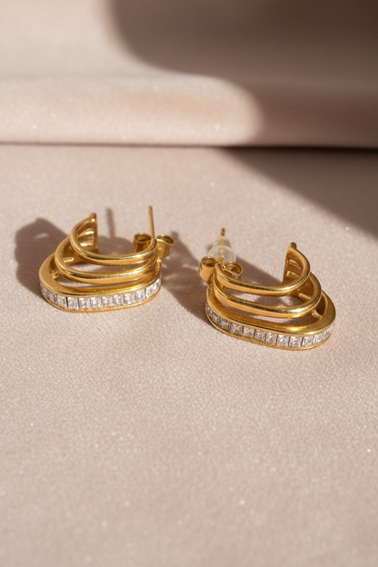 Boucles d’oreilles georgina  trio