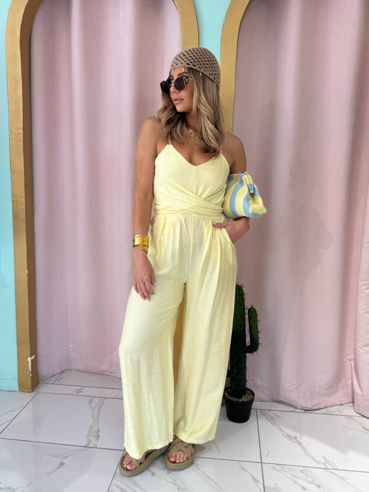 Combi Pantalon magique - jaune pastel