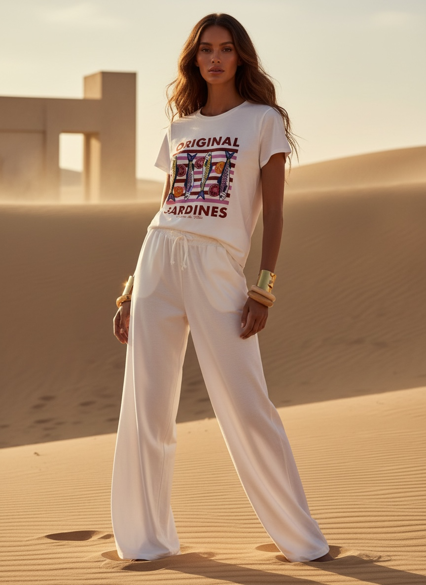 Pantalon fluide italien – blanc