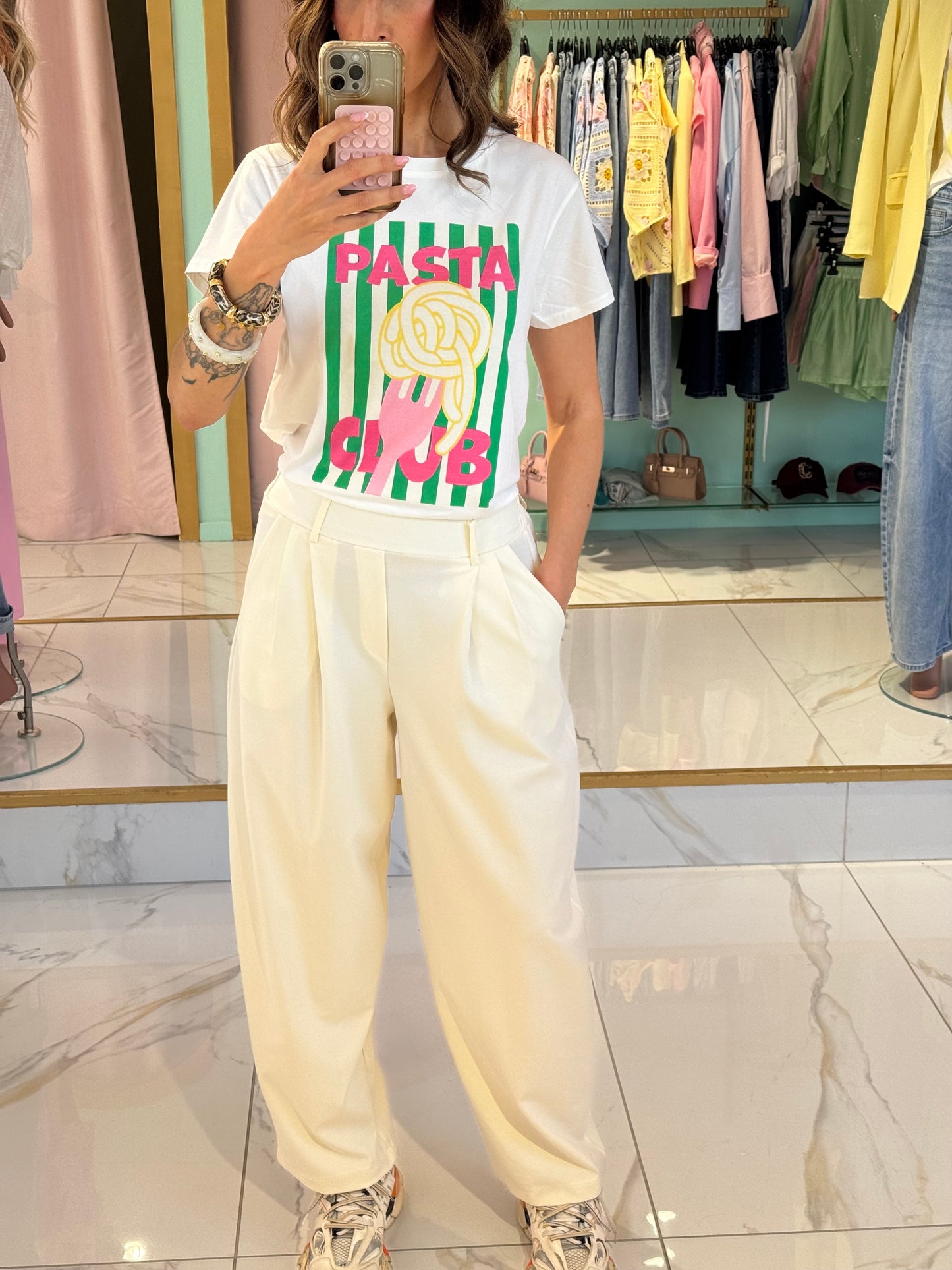 Pantalon ballon jogging - crème