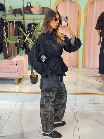 Veste légère déperlante – Coupe loose noire