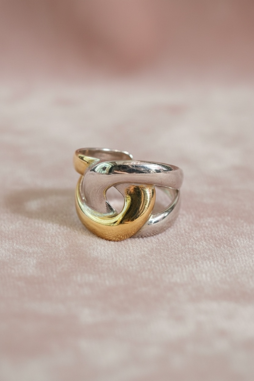 Bague charlotte bicolore