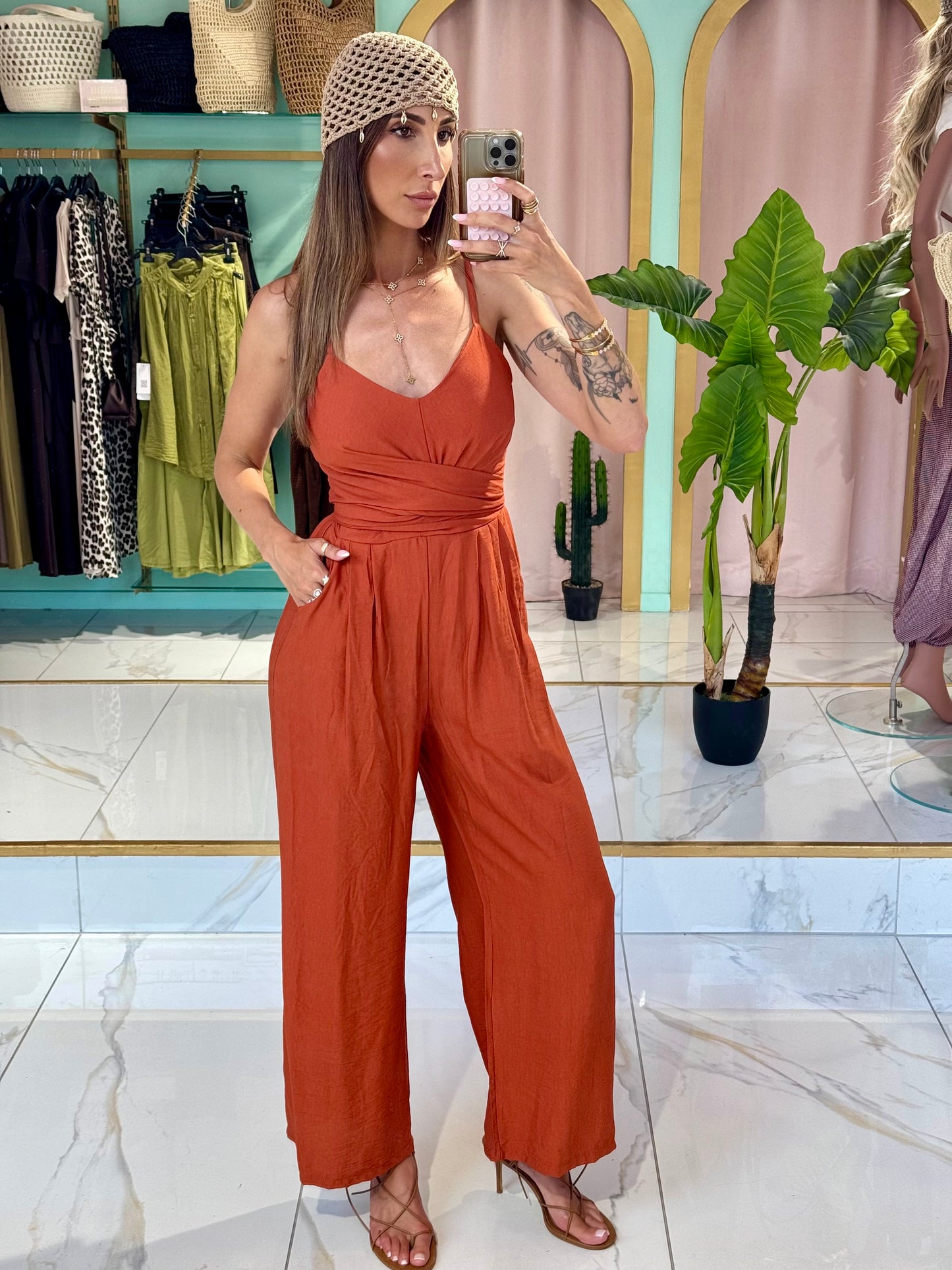 Combi Pantalon magique - terracota