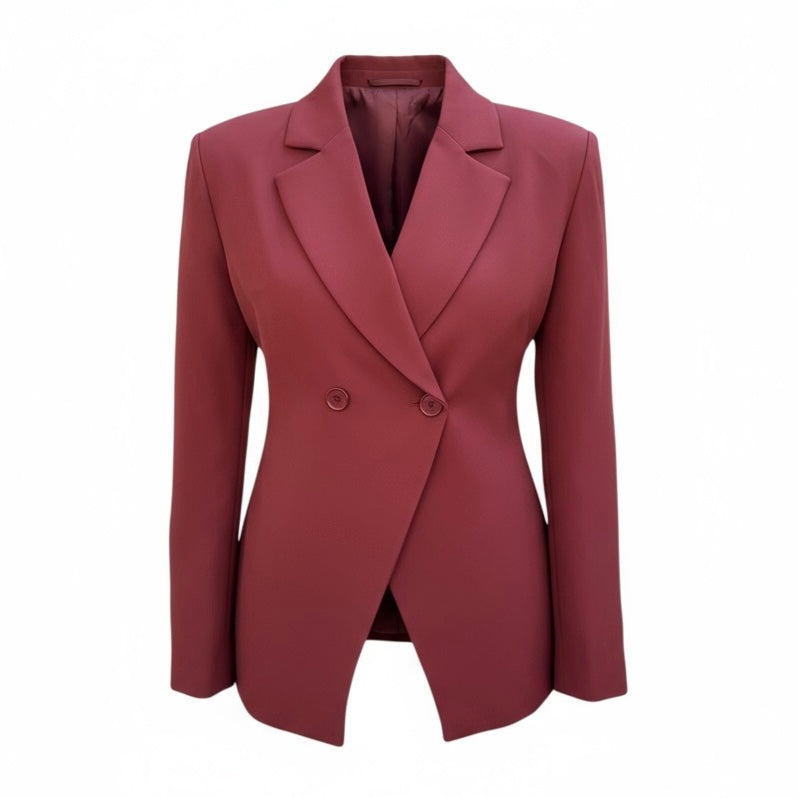 Veste tailleur signature cintrée brique