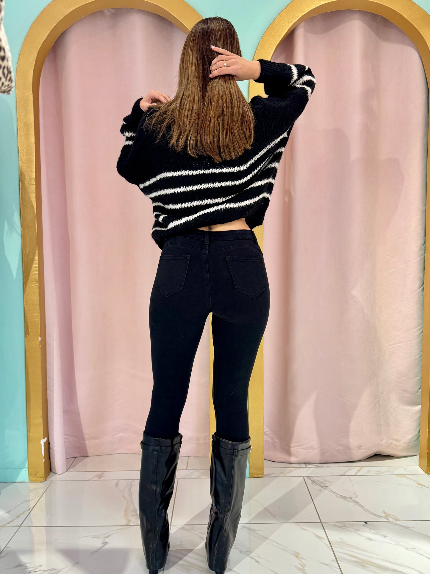 Jean slim noir stretch