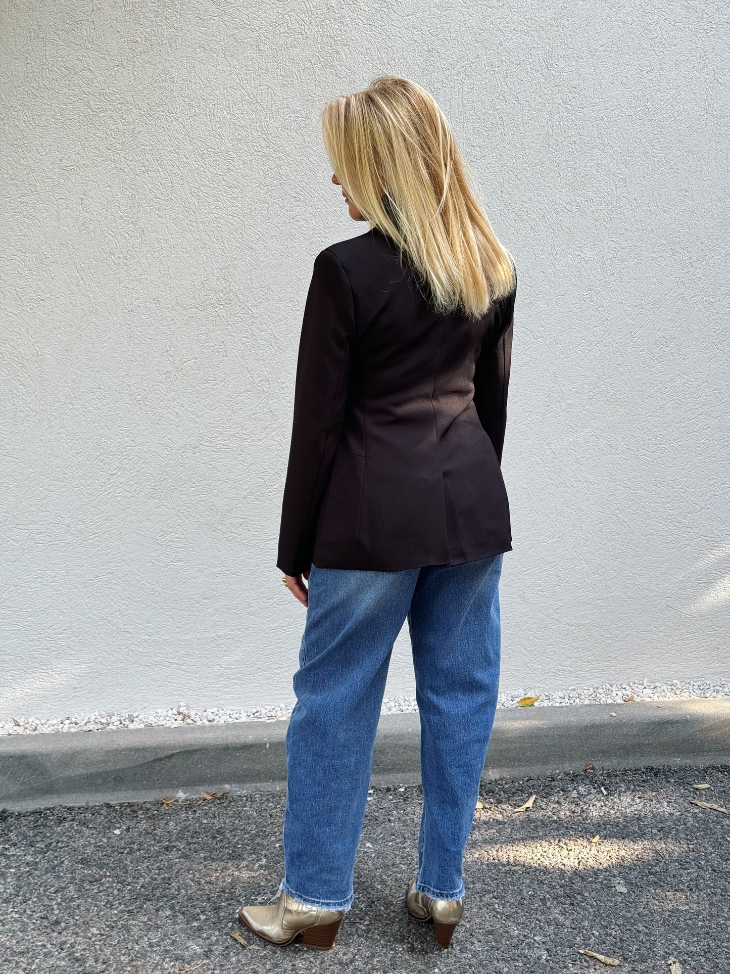 Veste tailleur cintrée créateur noir