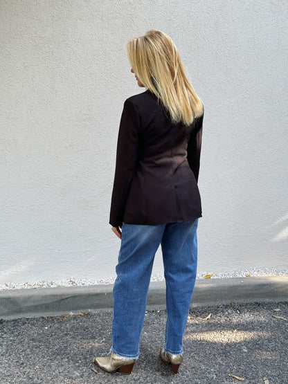 Veste tailleur cintrée créateur noir