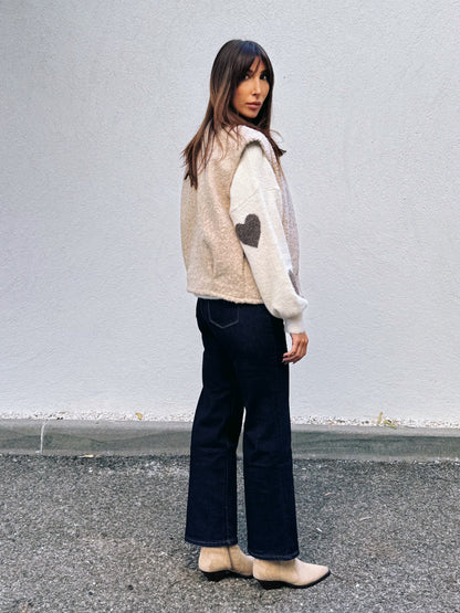 Jean brut femme – Coupe régulière – Taille haute stretch