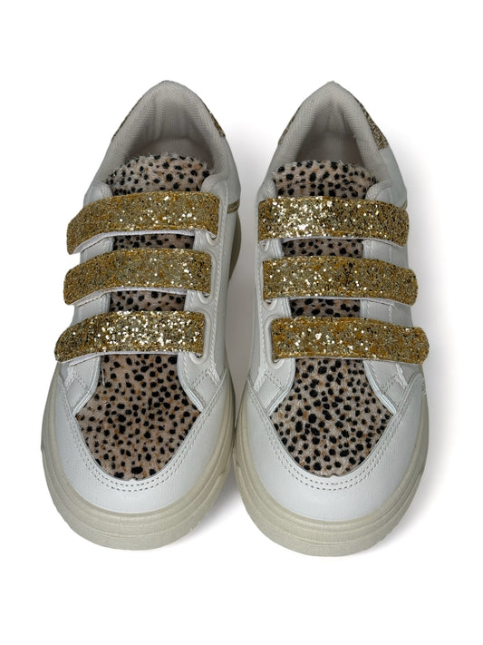 Sneakers gold & leopard