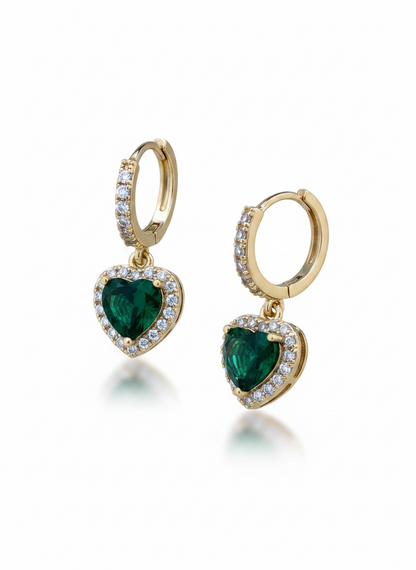 Bo gamme spacy cœur strass vert
