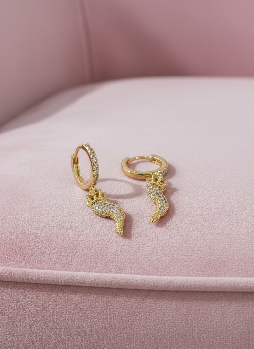 Boucles d’oreilles gamme spacy piment - or
