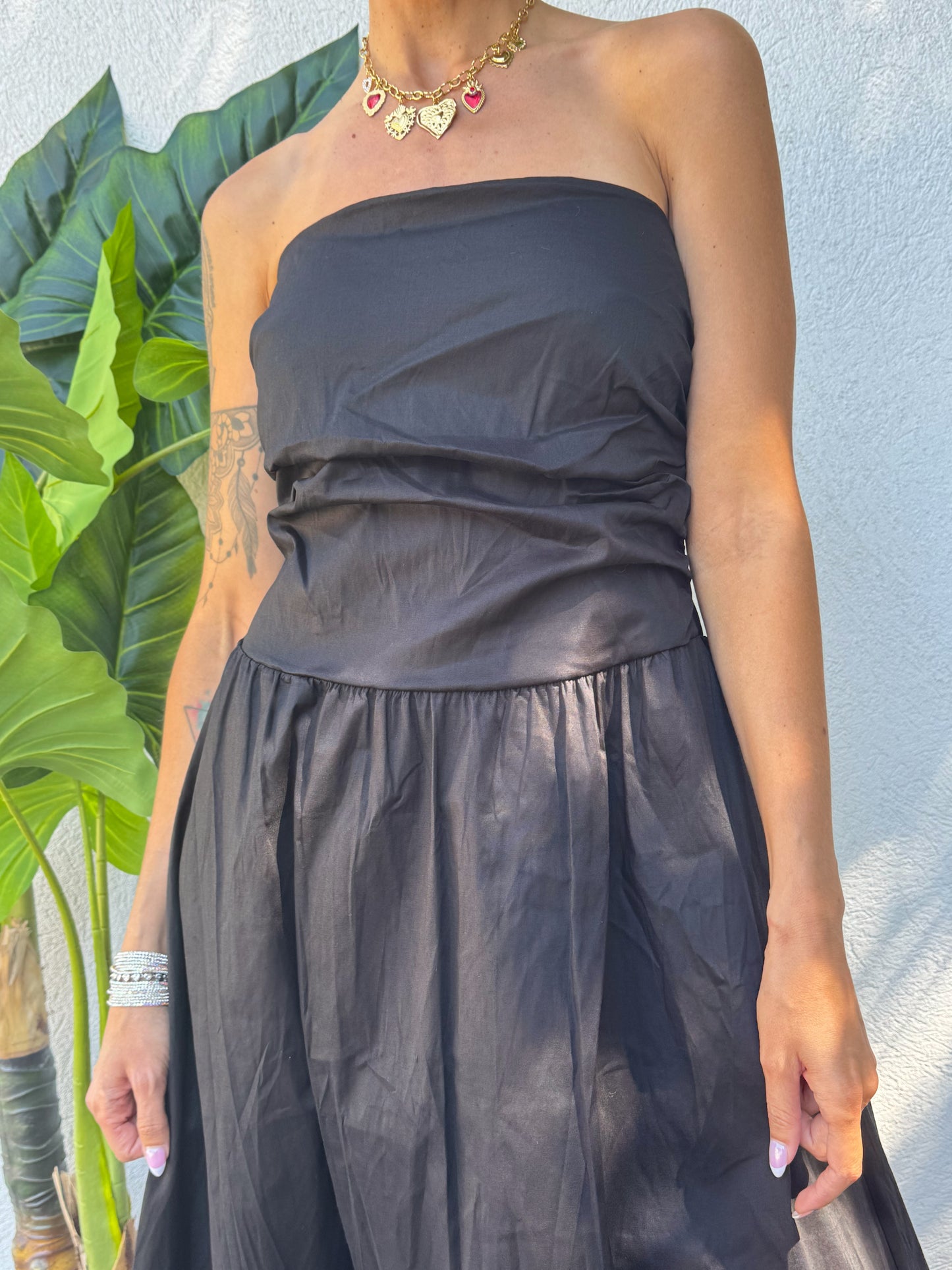 🌿 Robe Longue Bandeau – noire