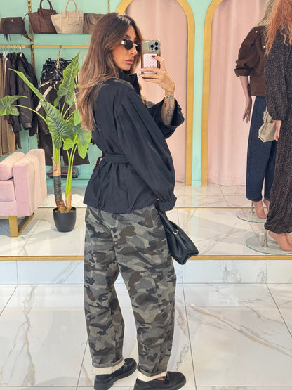 Veste légère déperlante – Coupe loose noire