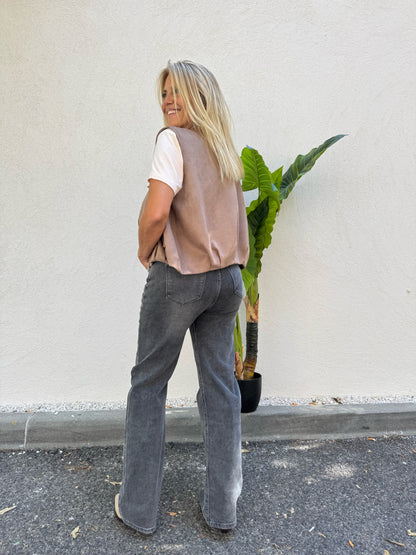 Jean gris coupe regular stretch
