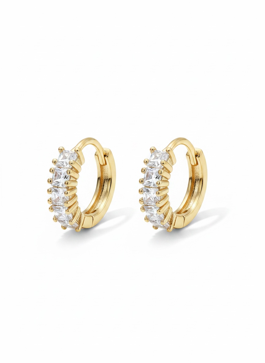 Boucles d’oreilles créole full strass format médium