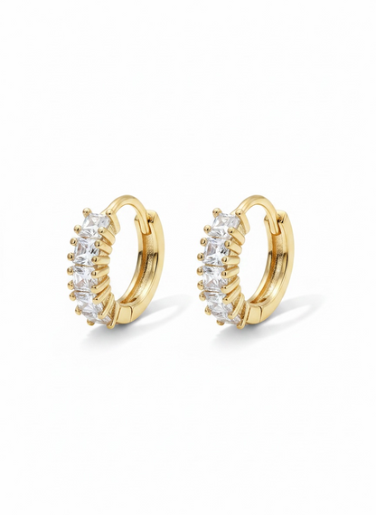 Boucles d’oreilles créole full strass format médium