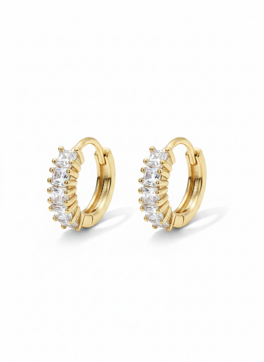Boucles d’oreilles créole full strass format médium