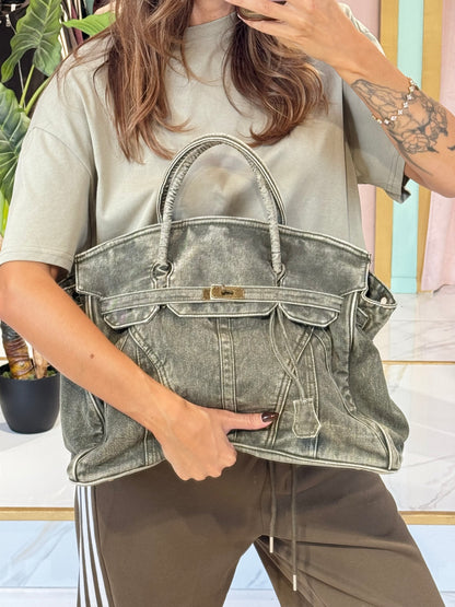 Sac dupe Hector en jean - kaki