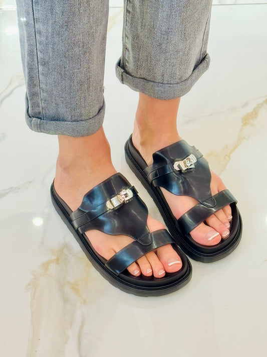 Sandales dupe H Noir