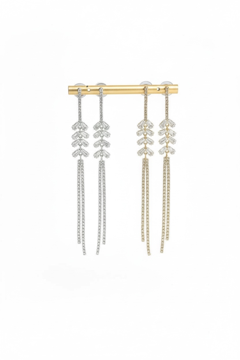 Boucle d’oreille cascade de strass modèle jane