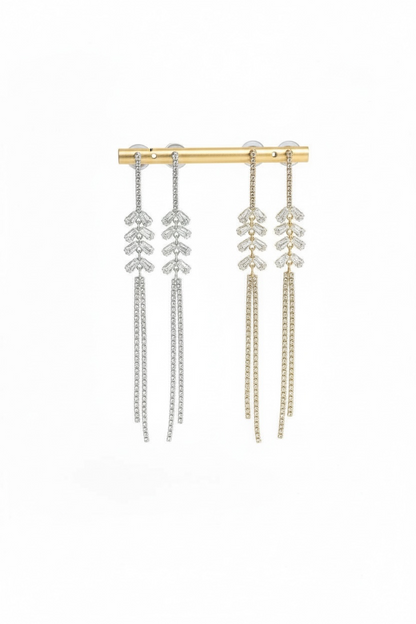 Boucle d’oreille cascade de strass modèle jane