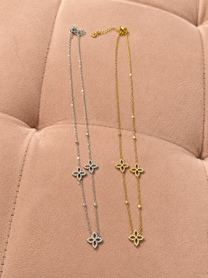 Collier trèfle à 4 feuilles simple