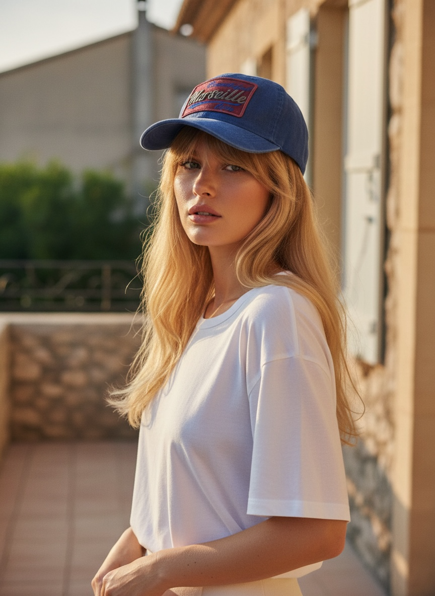 Casquette Marseille bleu roi