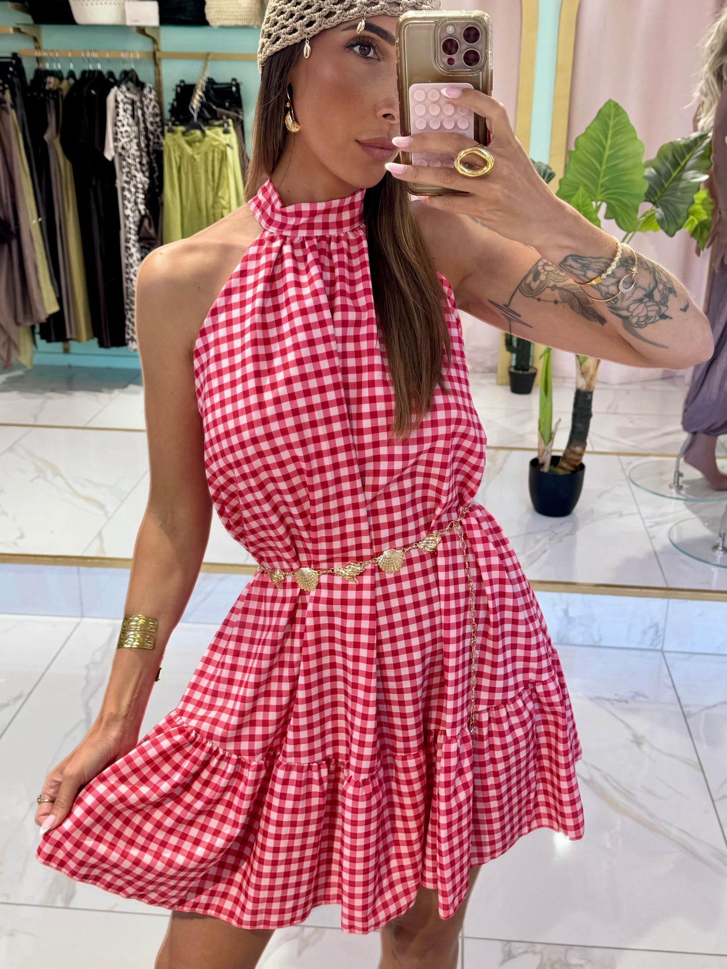Robe Vichy - rouge