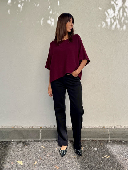 Jean noir coupe regular stretch