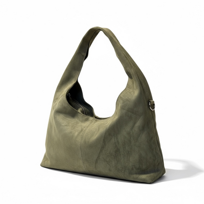 Sac besace façon nubuck kaki