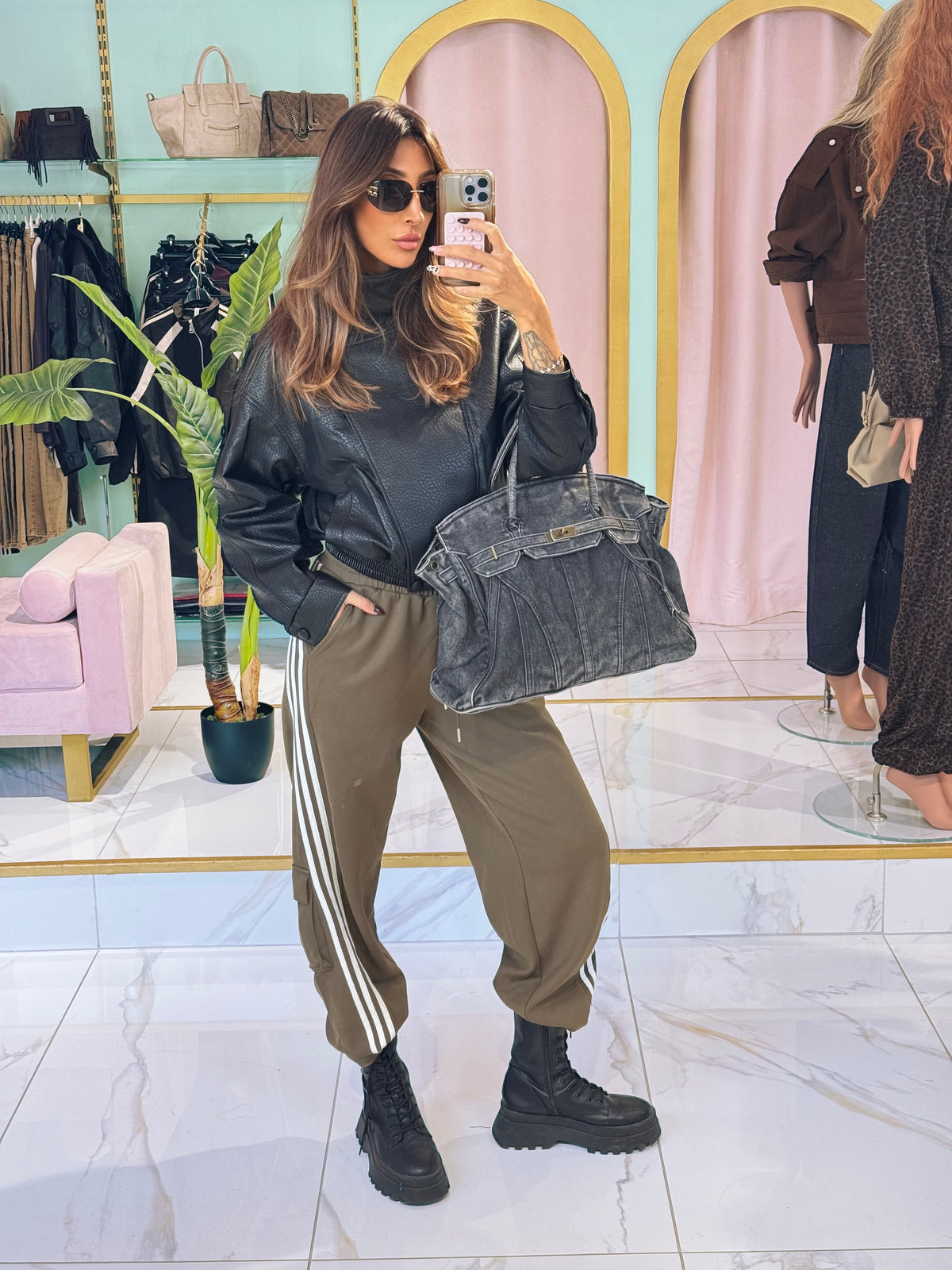 Sac dupe Hector en jean - noir