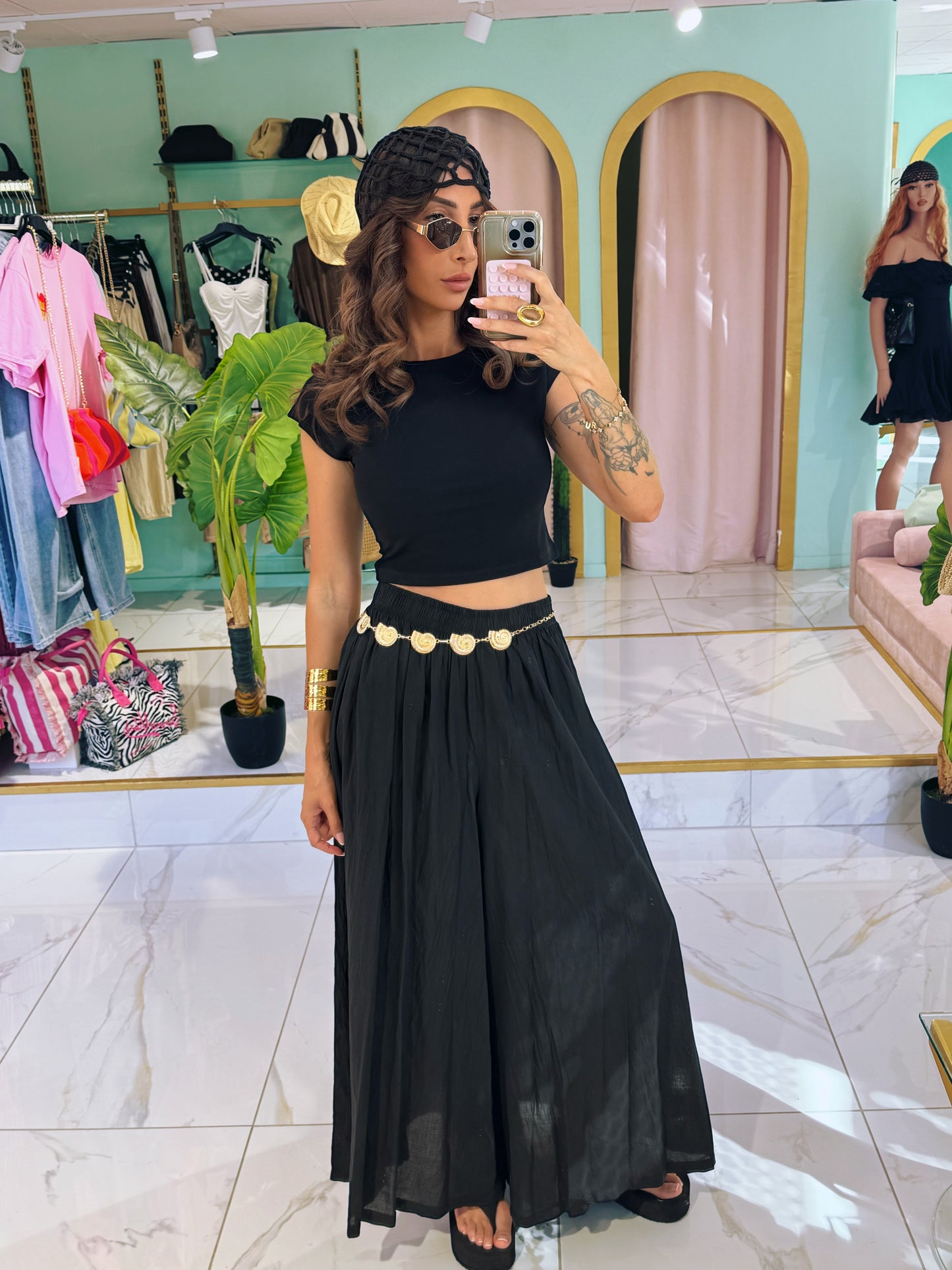 Pantalon jupe oversize - noire