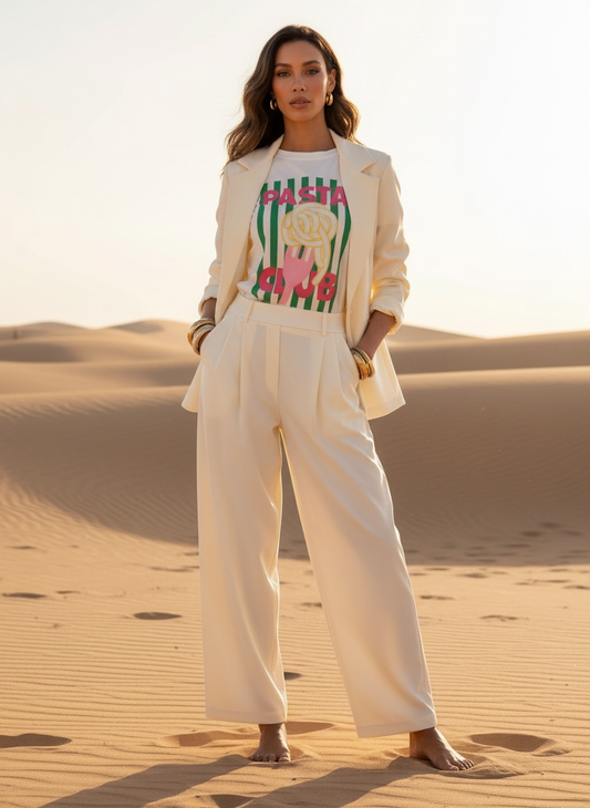 Pantalon ballon jogging - crème