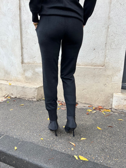 Set classy chic pantalon + pull noir