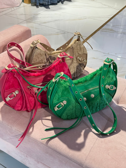 Sac Dupe format demi lune vert