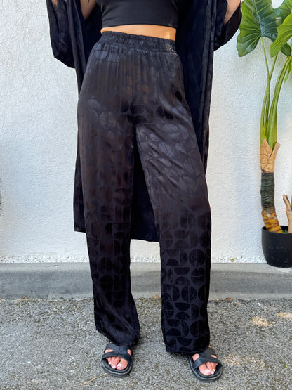 Ensemble kimono satiné noir