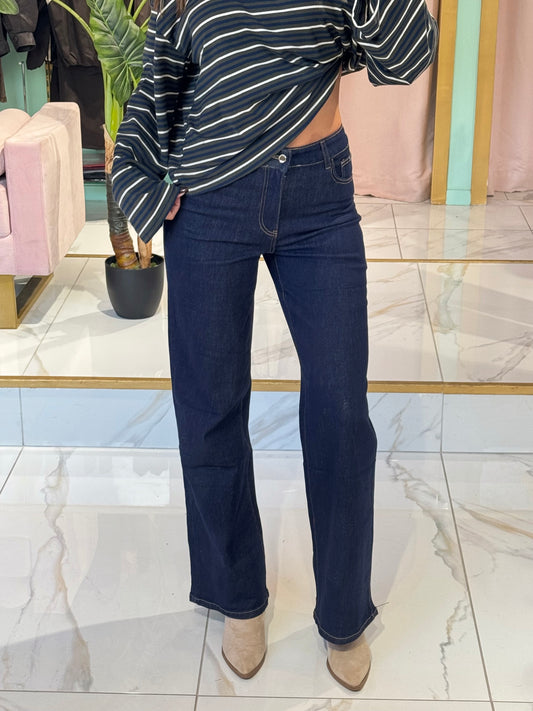 Jean Marivy brut – Wide Leg Mid-Rise