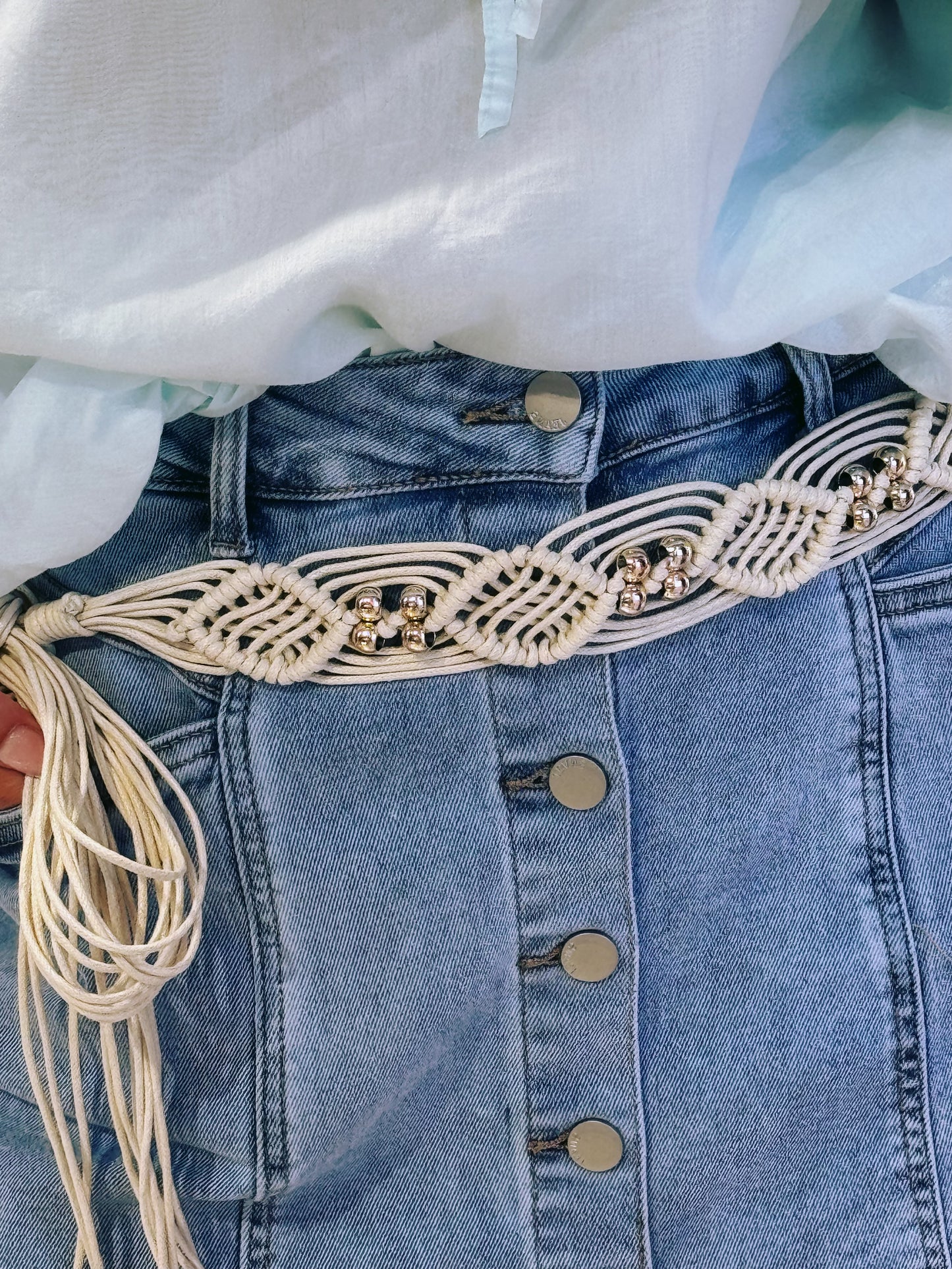 Ceinture western beige clair