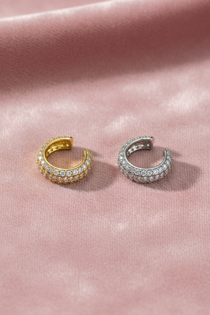 Bague d’oreille / faux piercing strass épais