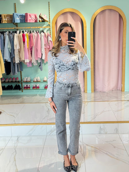 Jean straight gris chiné - stretch & confort