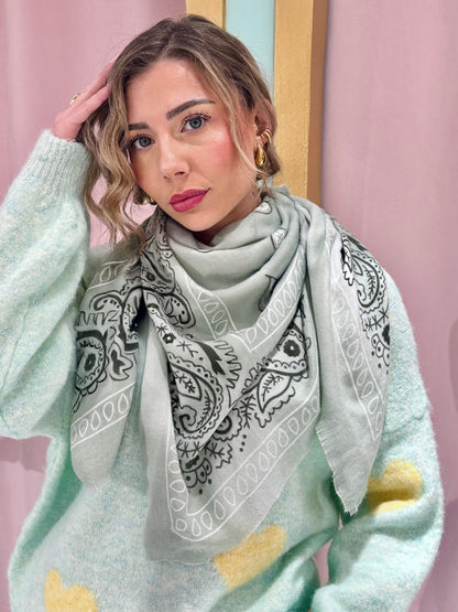 Chèche bandana menthe à l’eau
