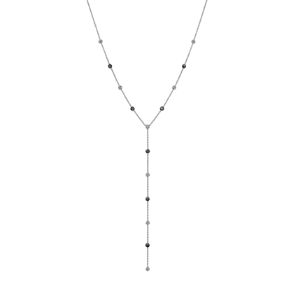 Collier cascade à strass argent