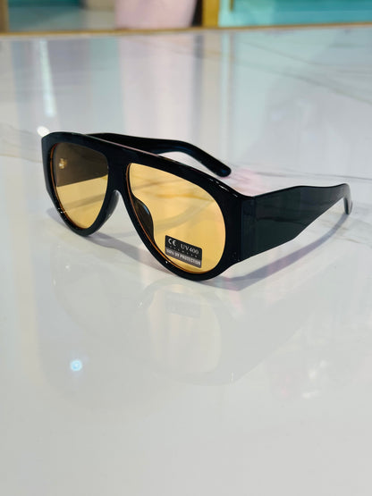 Lunette Isa noire verre jaune