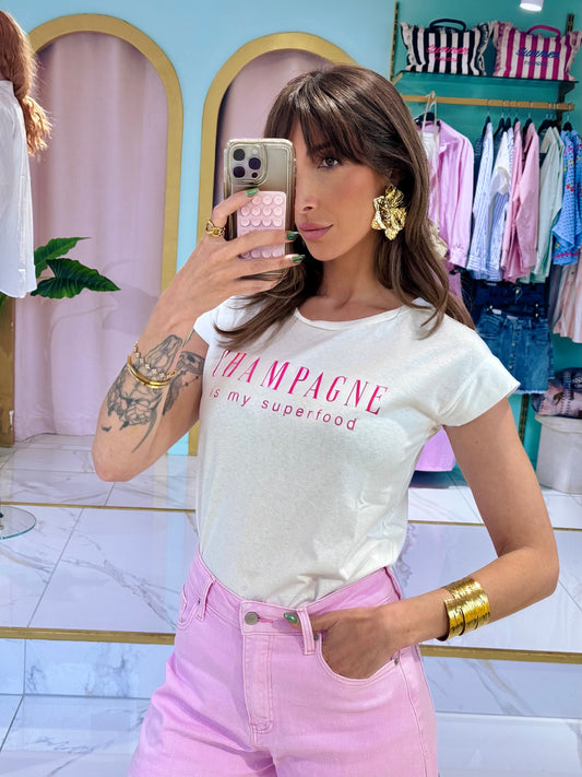 T-shirt champagne blanc