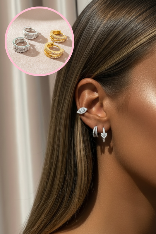 Boucles d’oreilles spacy double